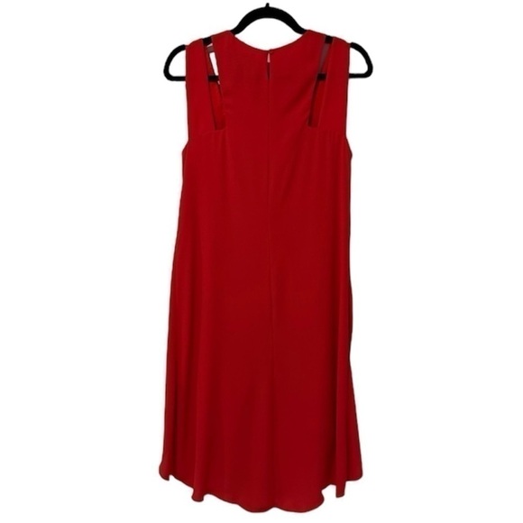 New BCBG MaxAzria Kristi Layered Red Dress Cutout Size XS - Picture 6 of 11